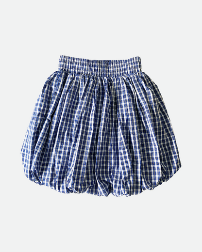 Ballon Skirt - Blue Check