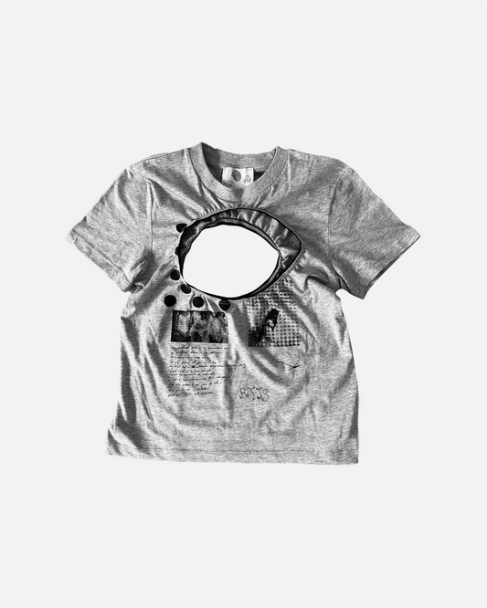 Logo Removal Baby Tee - Grey