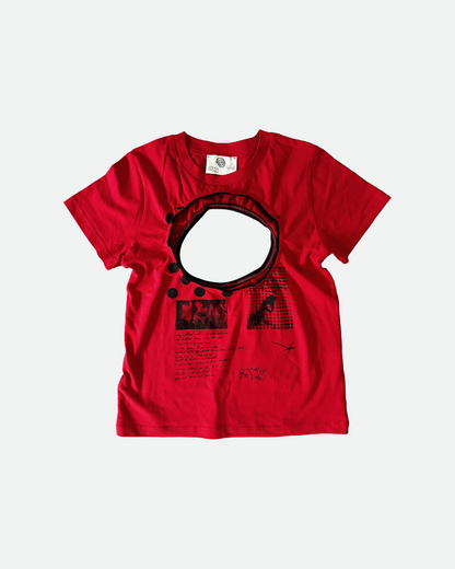 Logo Removal Baby Tee - Red