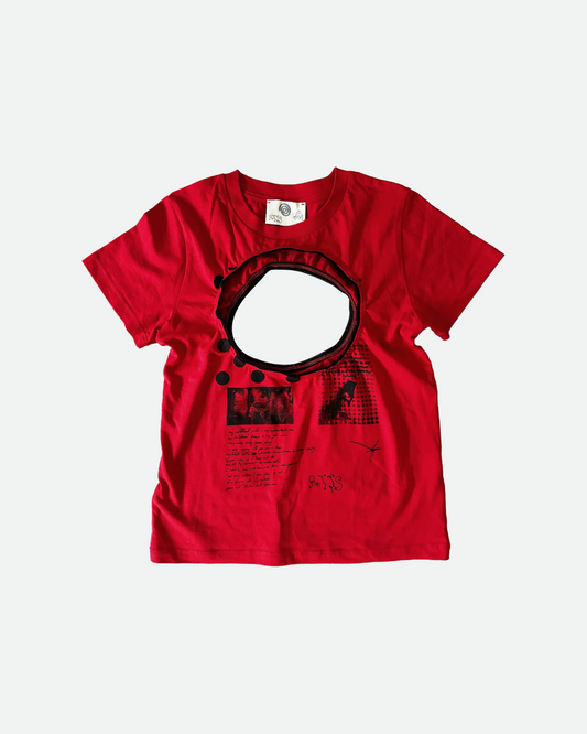 Logo Removal Baby Tee - Red