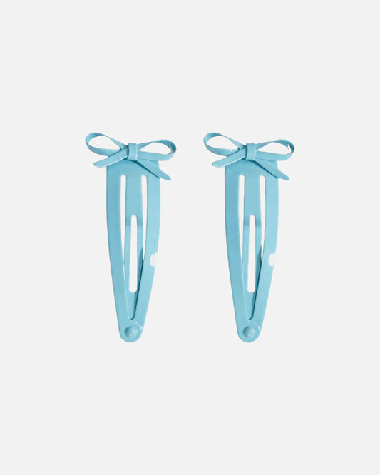Ribbon Hair Clip - Blue