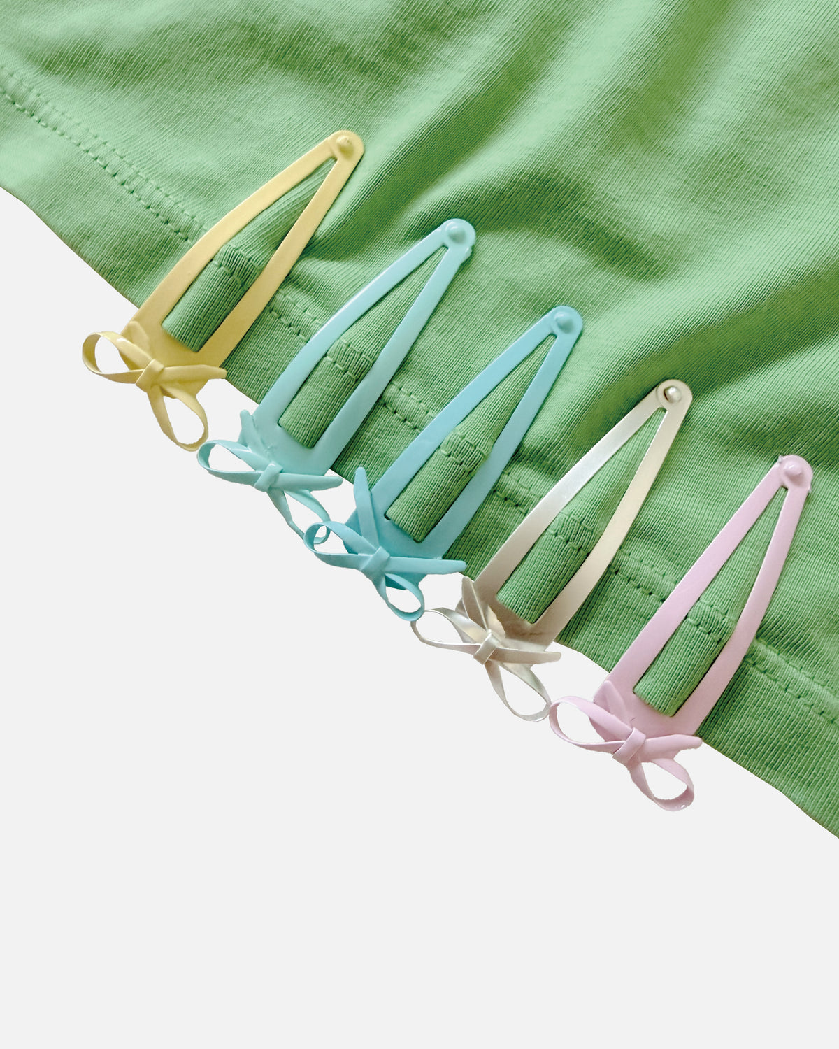 Ribbon Hair Clip - Pink