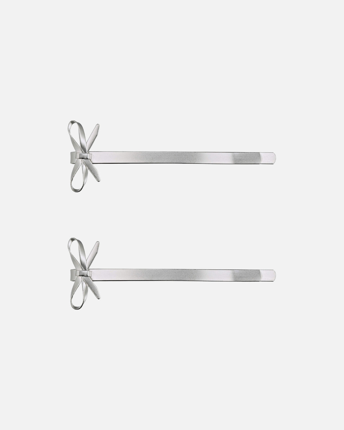 Mat Ribbon Slip Pin - Matte Silver