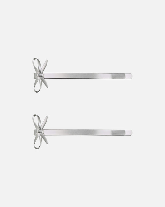 Mat Ribbon Slip Pin - Matte Silver
