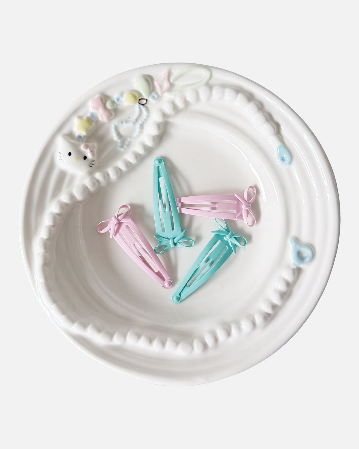 Ribbon Hair Clip - Pink