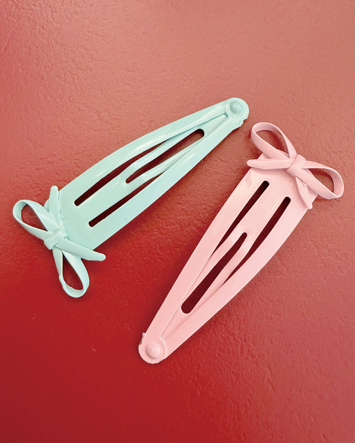 Ribbon Hair Clip - Pink