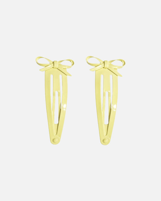 Ribbon Hair Clip - Yellow